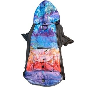 Arcadia Dog Watercolor XXL All Weather Jacket‎ with Hood and LED Lights Works